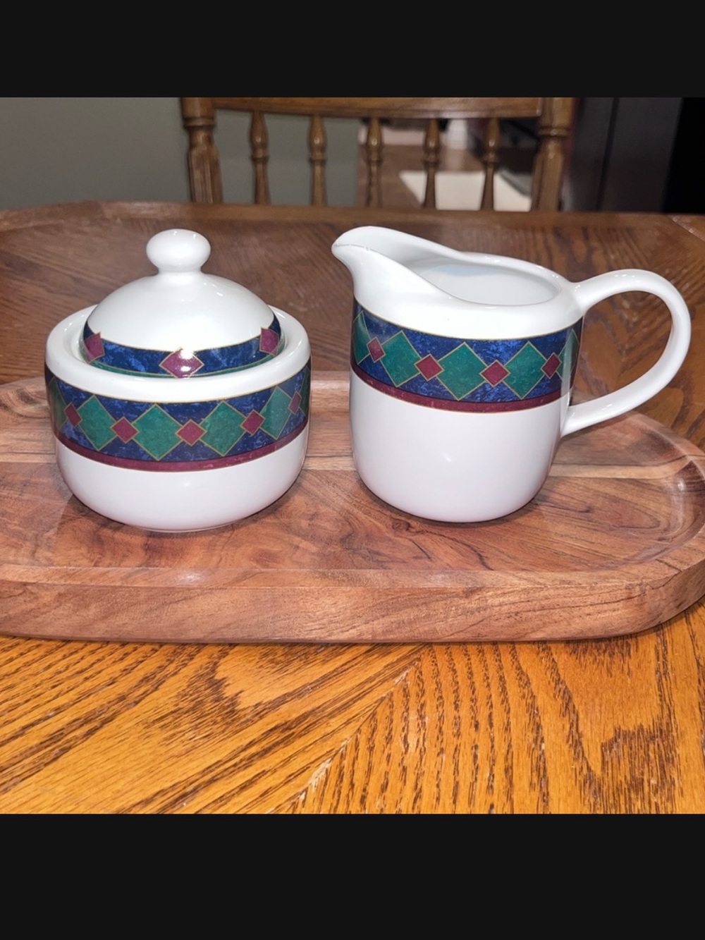 Pfaltzgraff Amalfi Classics Vintage Covered Sugar Bowl and Creamer Set Stoneware